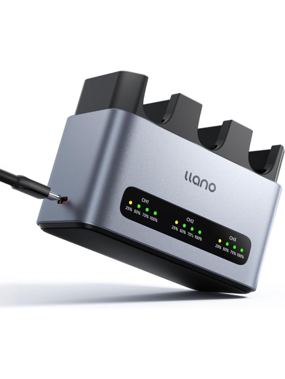 3-Slot Fast Charger for NP-FZ100 Batteries - 30W Quick Charging Station